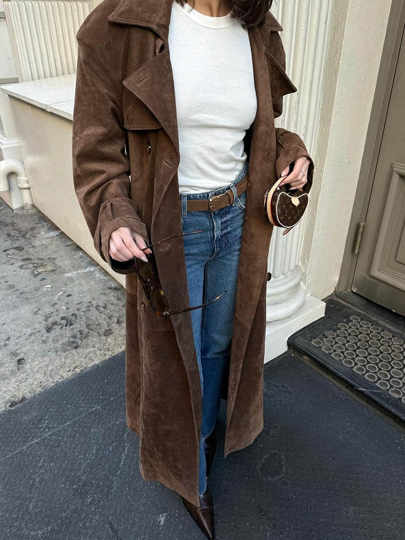 Kelly™ | Suede Trenchcoat