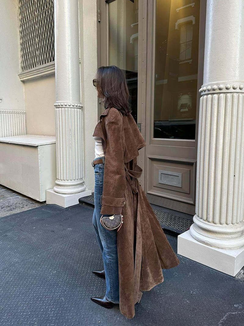 Kelly™ | Suede Trenchcoat