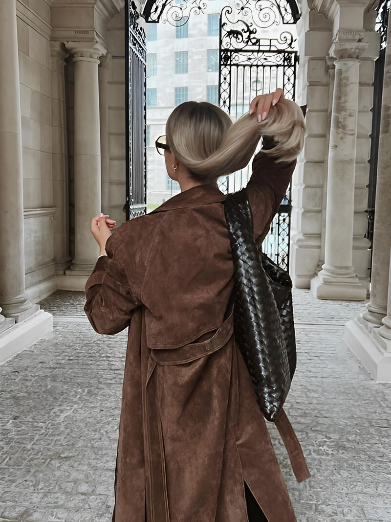 Kelly™ | Suede Trenchcoat